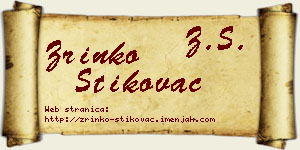 Zrinko Štikovac vizit kartica